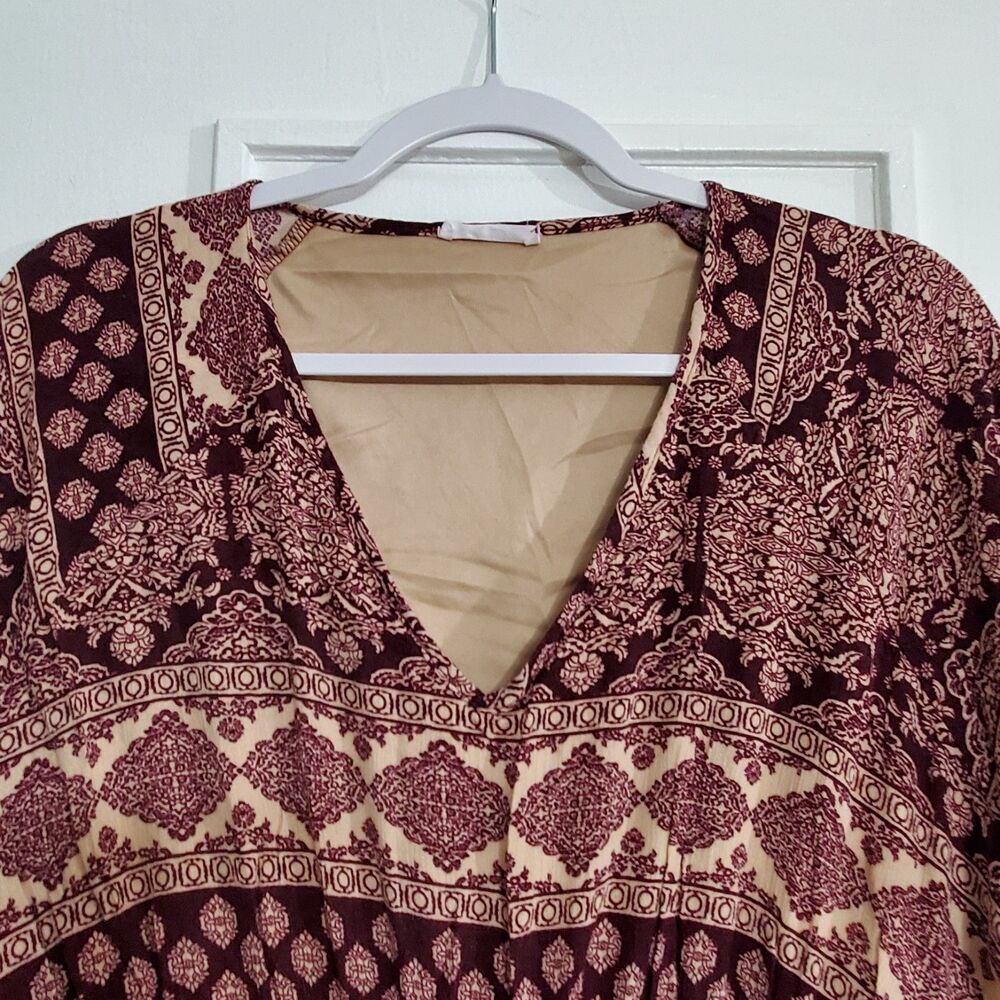 Chic Soul Women 2XL dress, V-Neck balloon sleeves with elastic cuffs.  SKU#A-118 - Picture 5 of 13